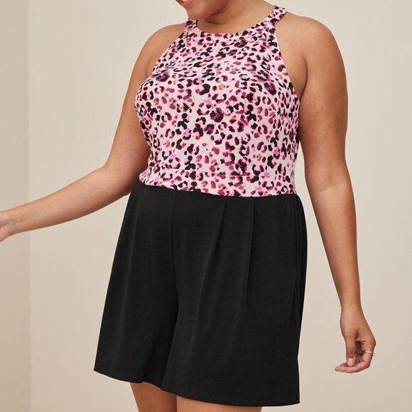 Torrid Studio Knit Goddess Neck Romper - Picture 1 of 3